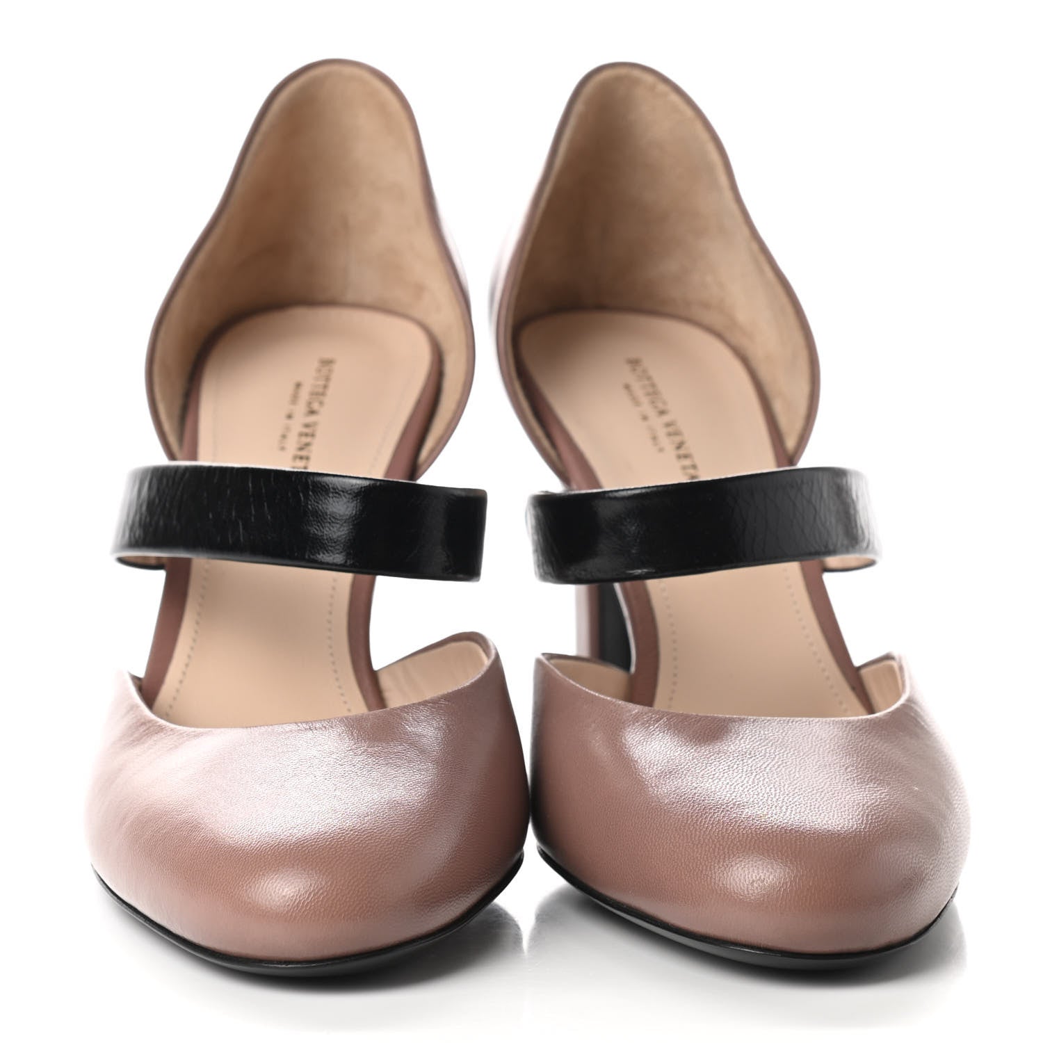 Bottega Veneta Nappa Bette Pumps 37 Pink Black 2 of 8