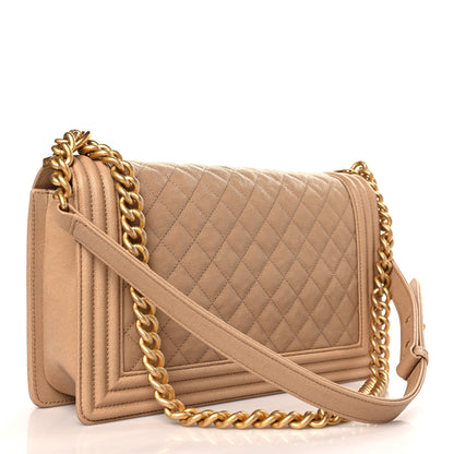 Chanel Caviar Quilted New Medium Boy Flap Beige 3 of 9