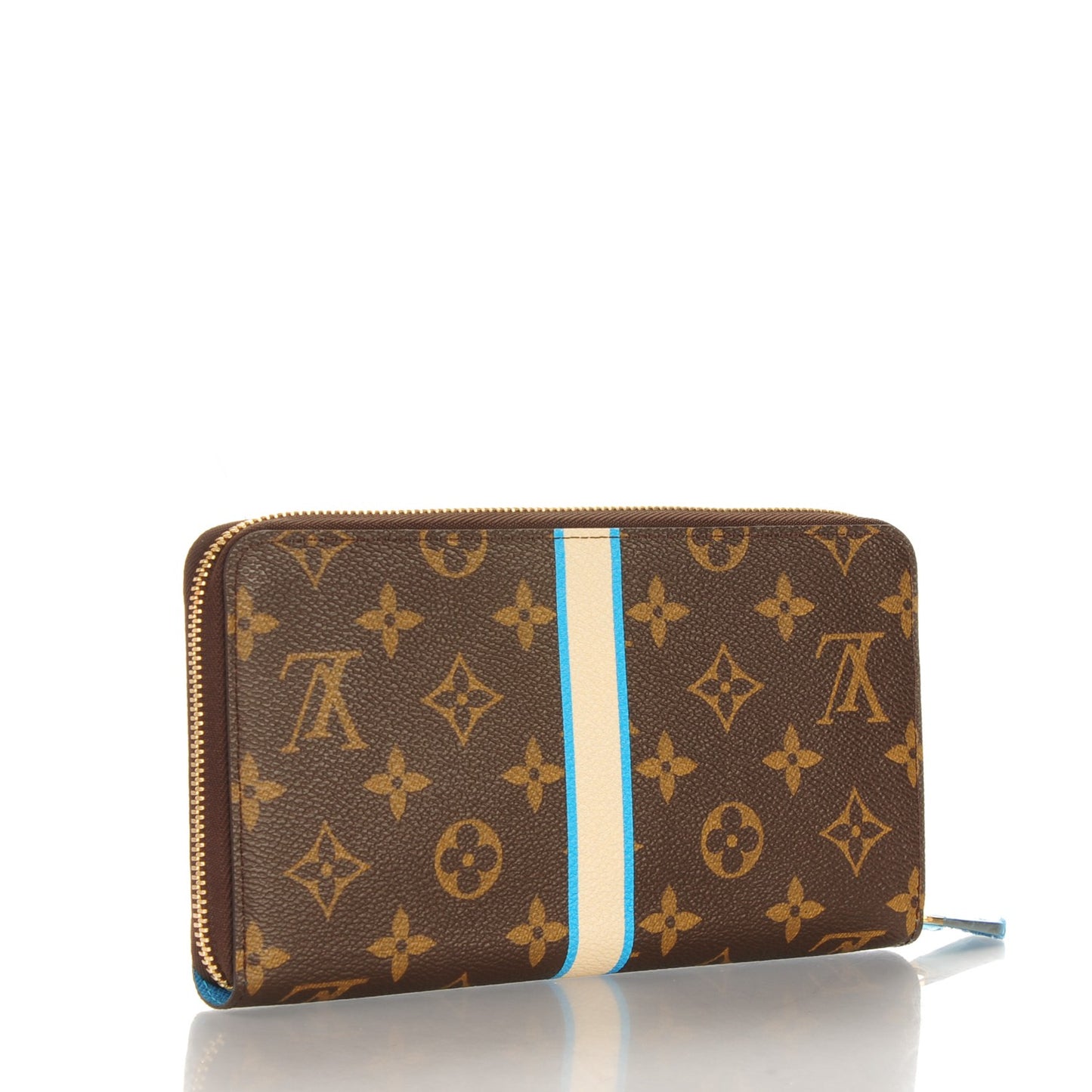 Monogram My LV Heritage Zippy Organizer Wallet Ivory Blue Clair