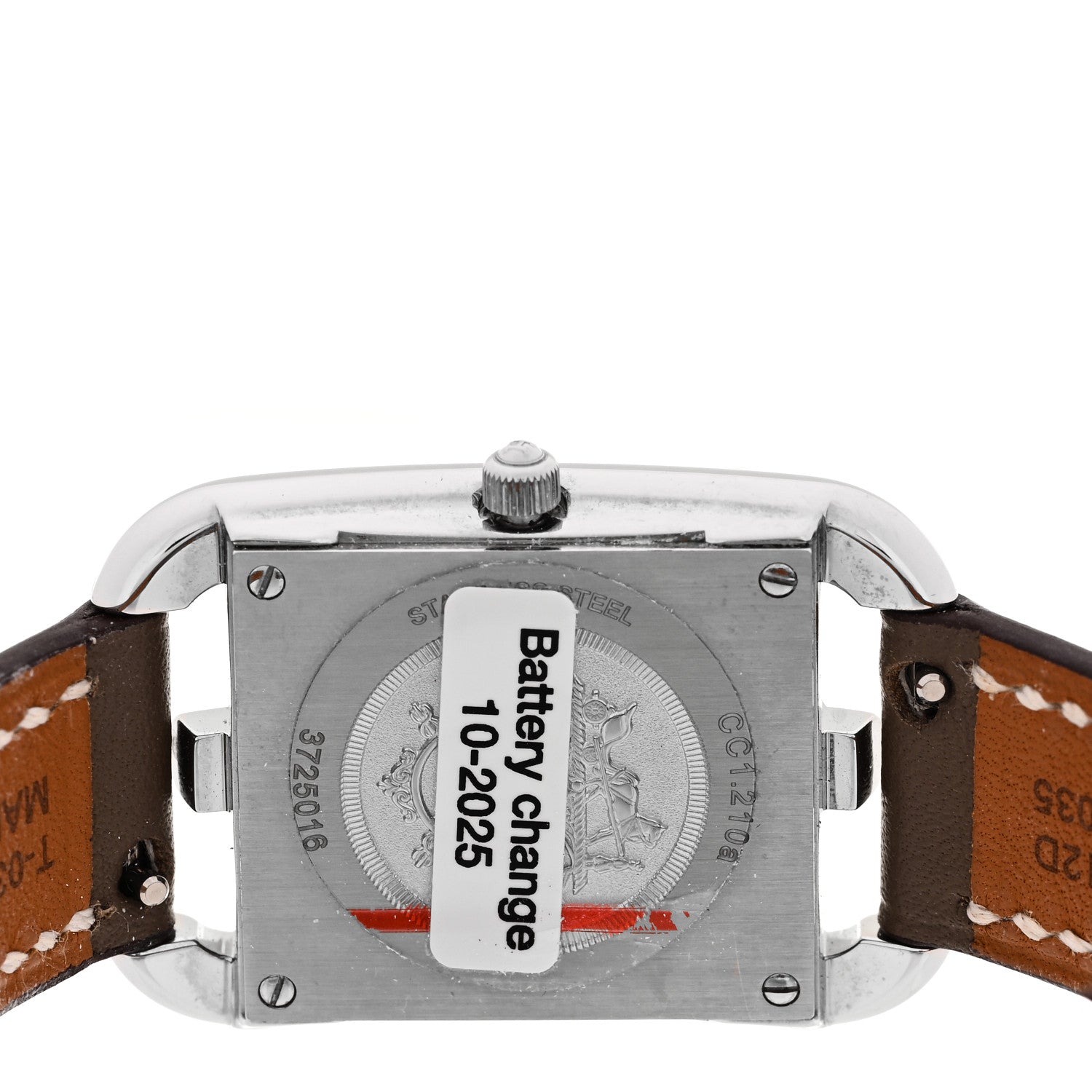 Hermes Stainless Steel Swift Diamond Mother of Pearl 23mm Cape Cod Quartz Watch Etoupe 4 of 5