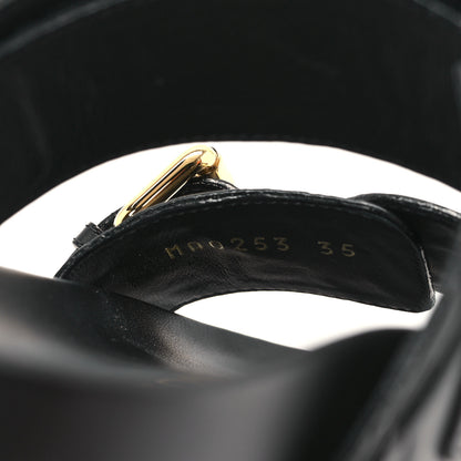 Louis Vuitton Lambskin Embossed Monogram Bom Dia Flat Mule Sandals 35 Black 9 of 9