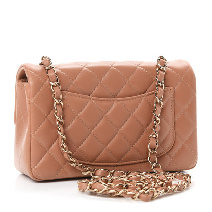 Chanel Lambskin Quilted Mini Rectangular Flap Brown 3 of 11