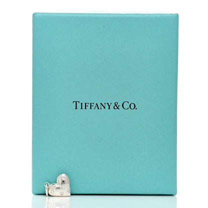 Tiffany Sterling Silver Diamond Etoile Heart Charm 4 of 4