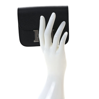 Hermes Epsom Lizard Constance Slim Wallet Black 2 of 8