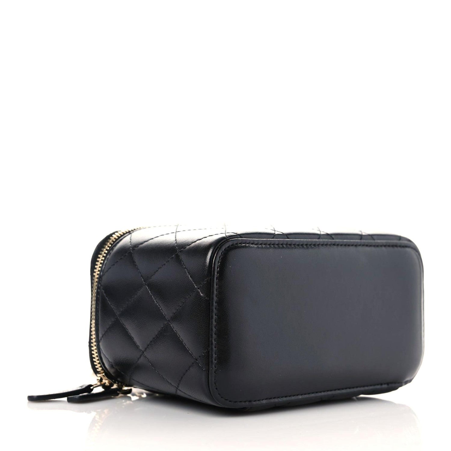 Chanel Lambskin Quilted Small Vanity Case With Chain Black 4 of 9