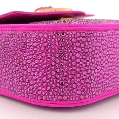 Versace Satin Crystal Studded Mini La Medusa Bag Fuxia 9 of 13