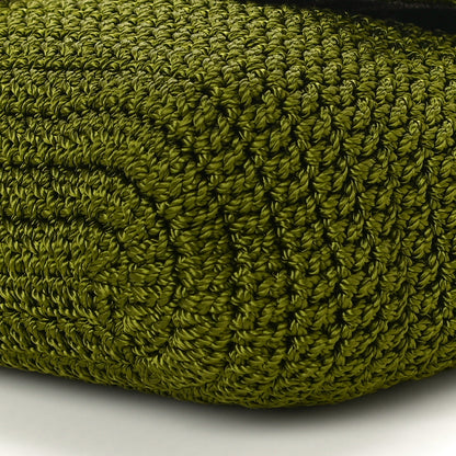 Fendi Fabric Crochet Vitello Grace Plexiglass Baguette Verde Lavanda 9 of 9
