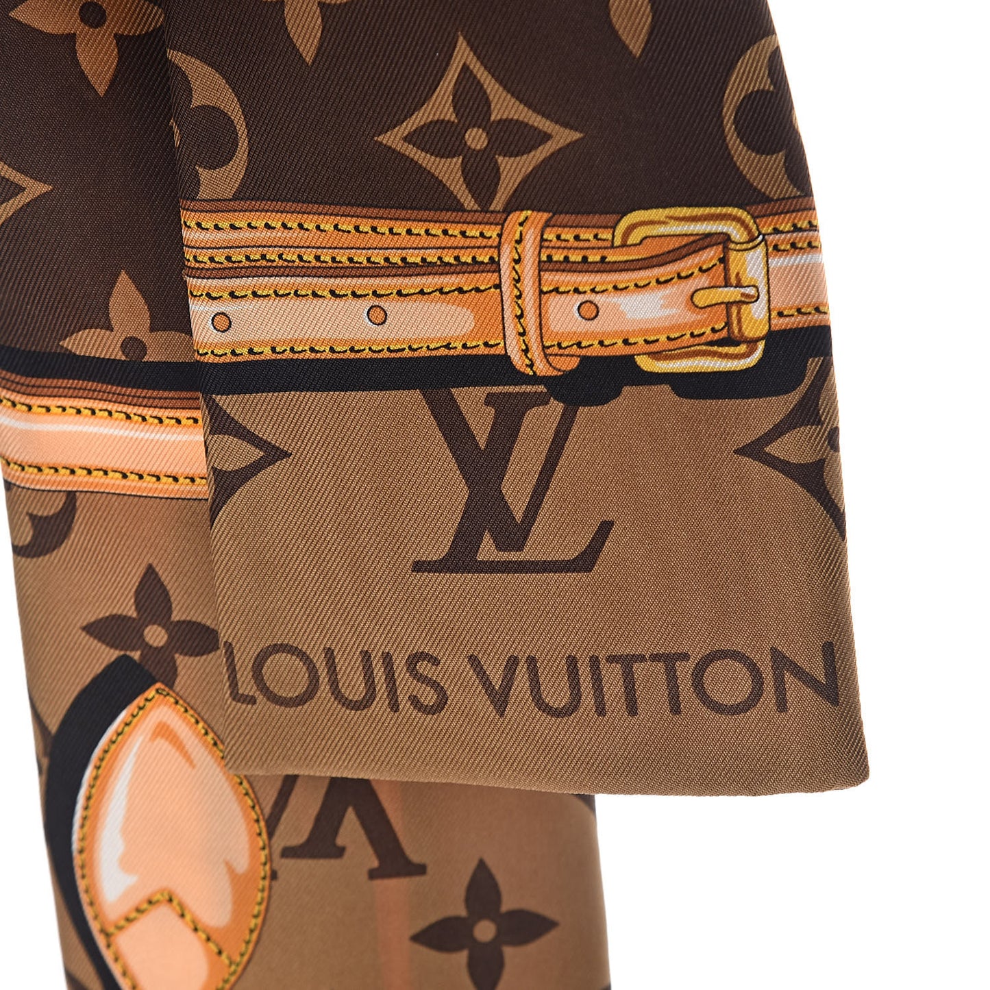 Silk Monogram Confidential Bandeau Brown