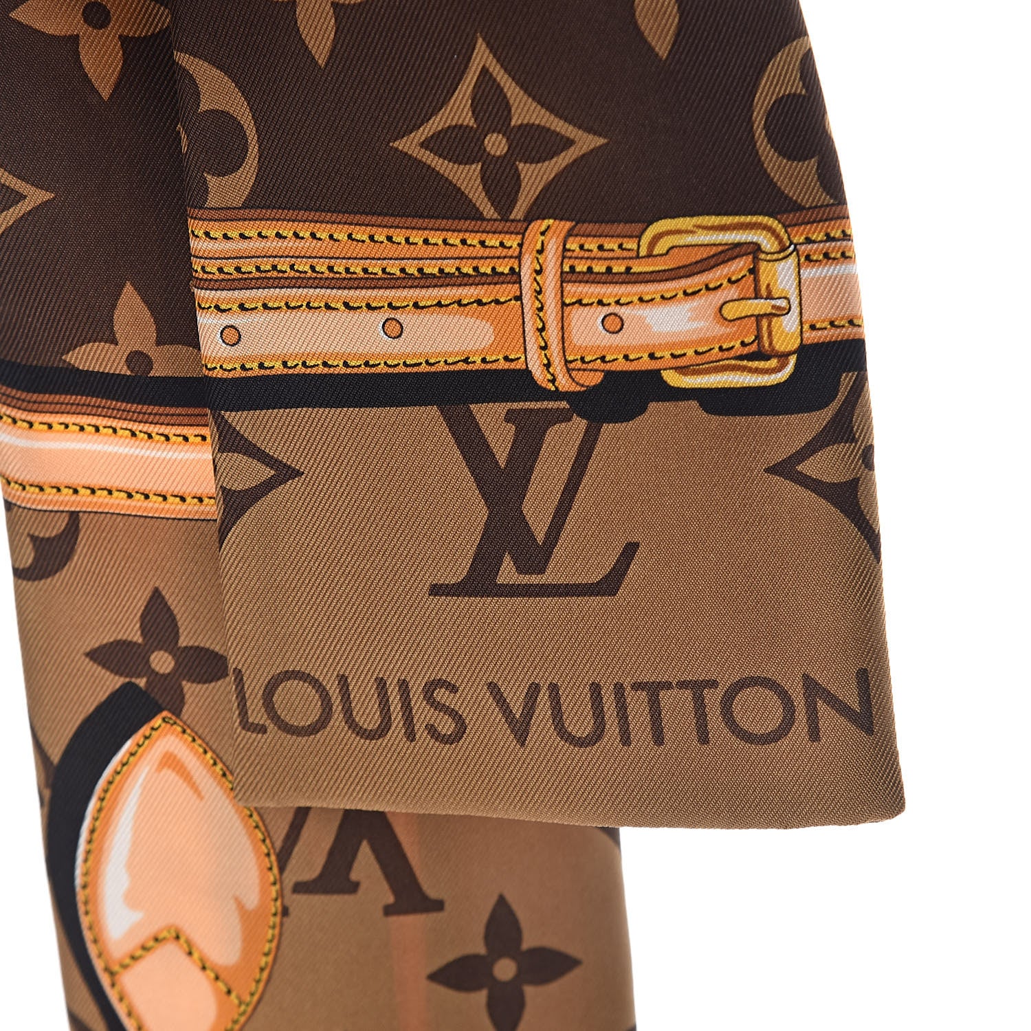 Louis Vuitton Silk Monogram Confidential Bandeau Brown 3 of 4