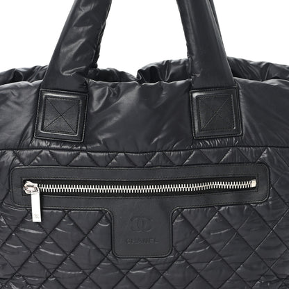 Chanel Nylon Quilted Large Coco Cocoon Tote Black 8 of 13