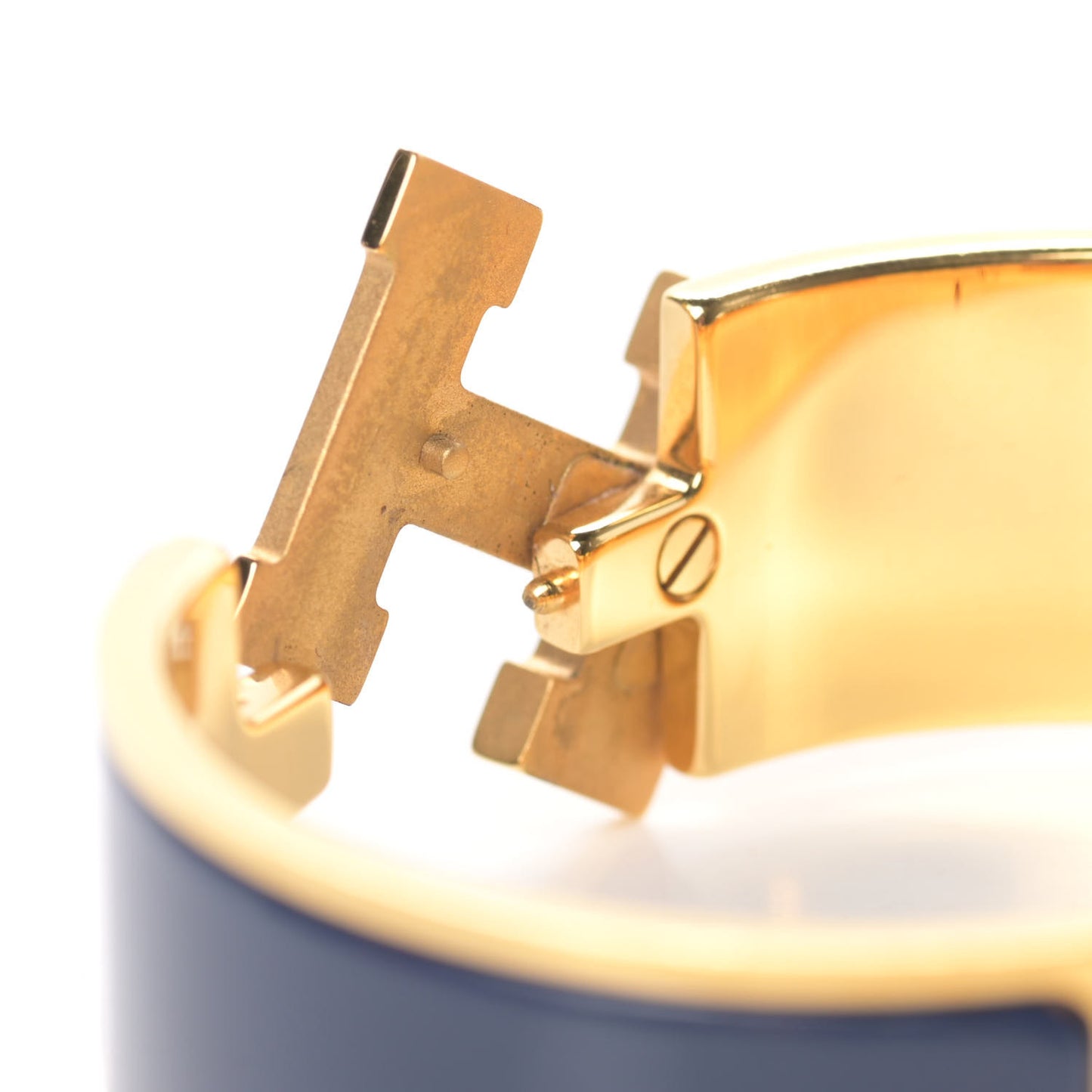 Enamel Wide Clic Clac H Bracelet PM Bleu Indigo