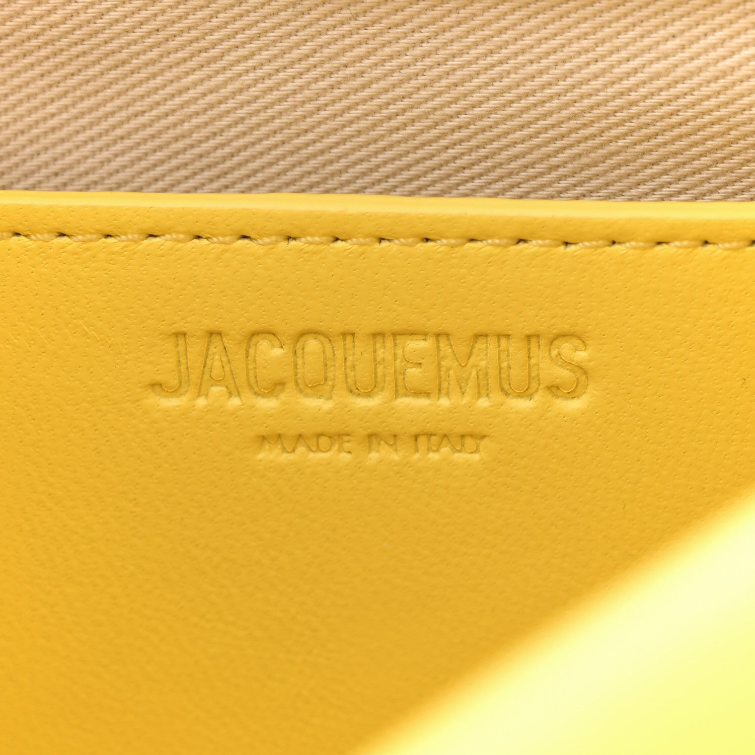Jacquemus Smooth Calfskin La Petite Pochette Rond Carre Yellow 6 of 13
