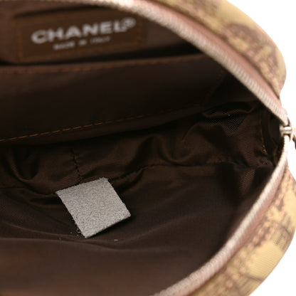 Chanel Nylon Travel Round Pouch Brown 5 of 9