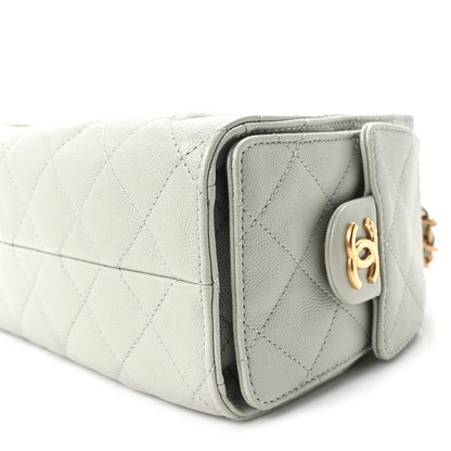 Chanel Caviar Quilted Mini Chanel 25 Handbag Light Green 10 of 11