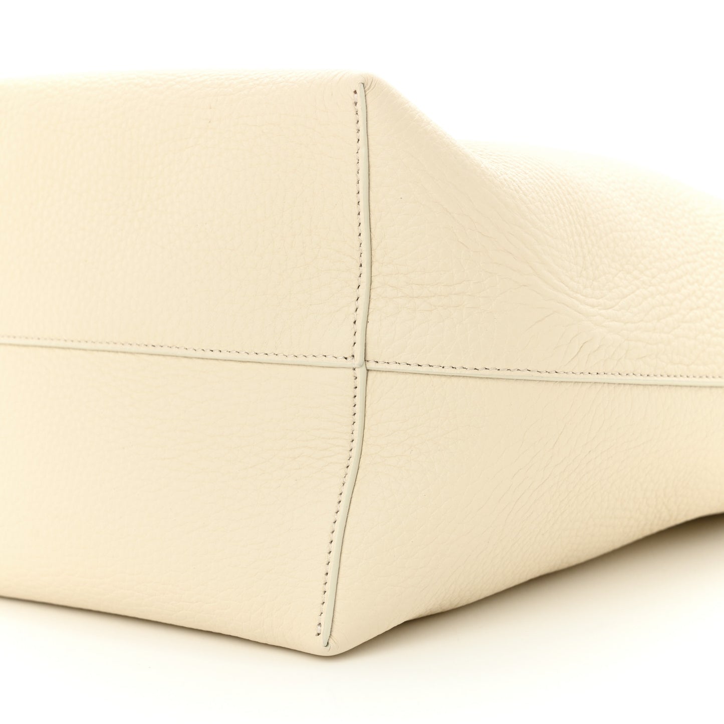 Grained Calfskin Medium N/S Park Tote Ivory