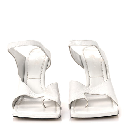 Bottega Veneta Nappa Crunch Lux Sandals 40.5 Optic White 3 of 12