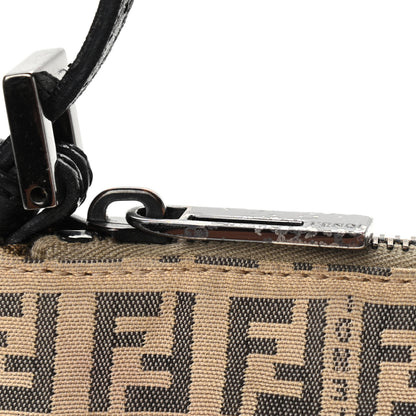 Fendi Zucchino Vitello Pochette Beige Black 14 of 14