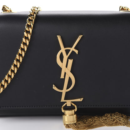 Saint Laurent Calfskin Small Classic Monogram Kate Tassel Satchel Black 9 of 9
