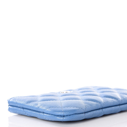 Chanel Caviar Quilted Small Cosmetic Case Blue 4 of 10