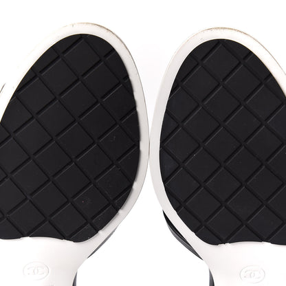 Chanel PVC Lambskin Logo Mules 41.5 Black 10 of 11