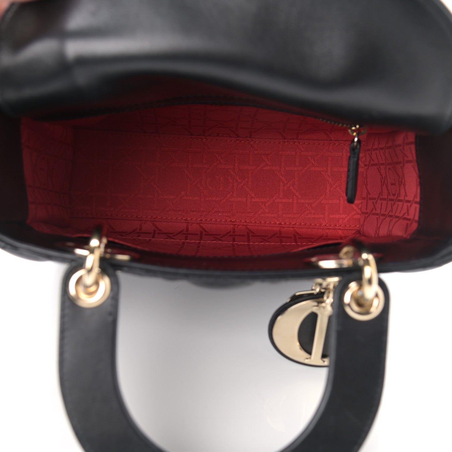 Christian Dior Lambskin Cannage Small My ABCDior Lady Dior Black 4 of 11