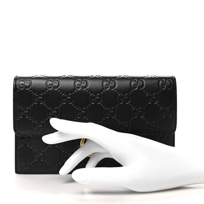 Gucci Guccissima Icon Chain Wallet Black 2 of 11
