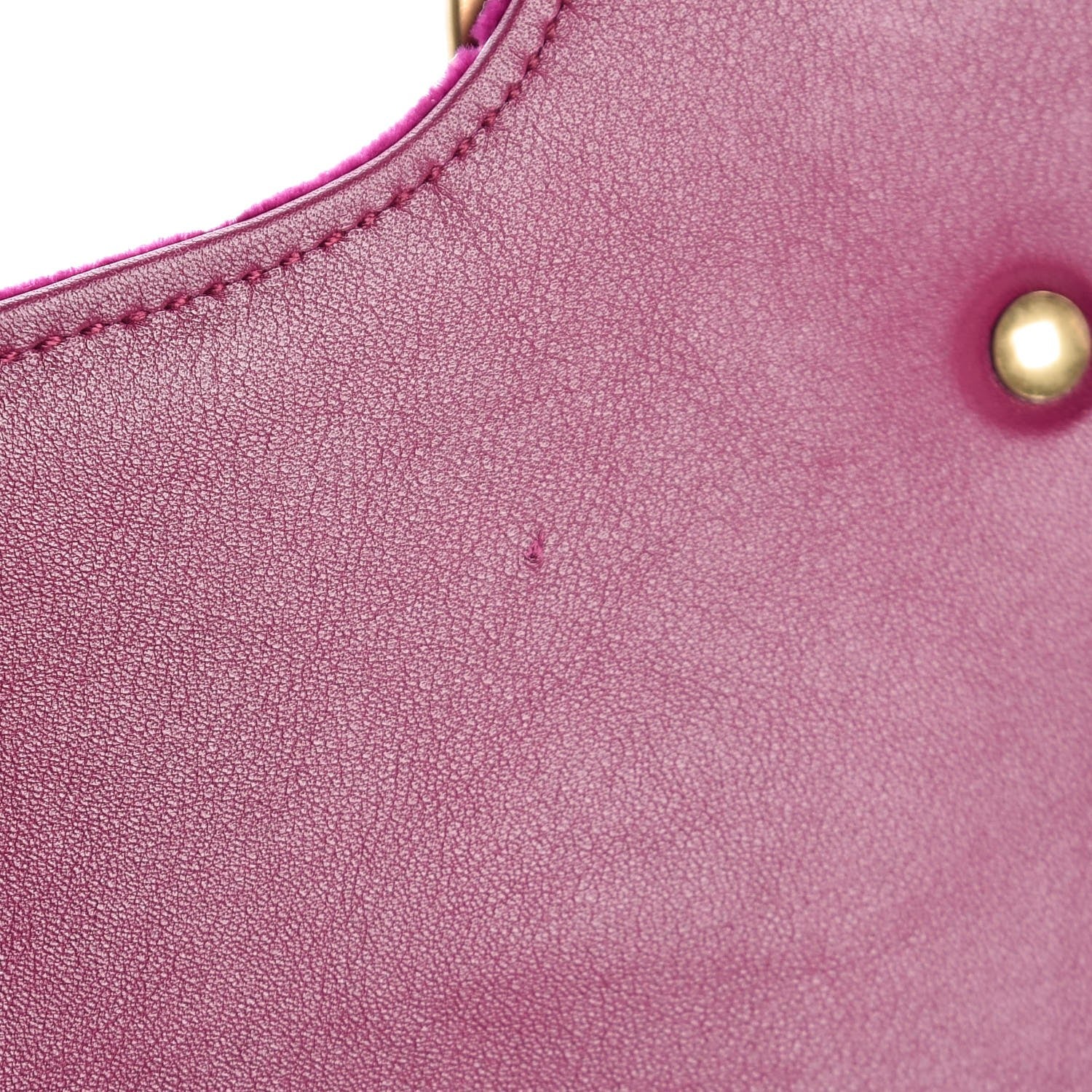 Gucci Velvet Matelasse Medium GG Marmont Shoulder Bag Fuchsia Violet Cyclamen 9 of 10