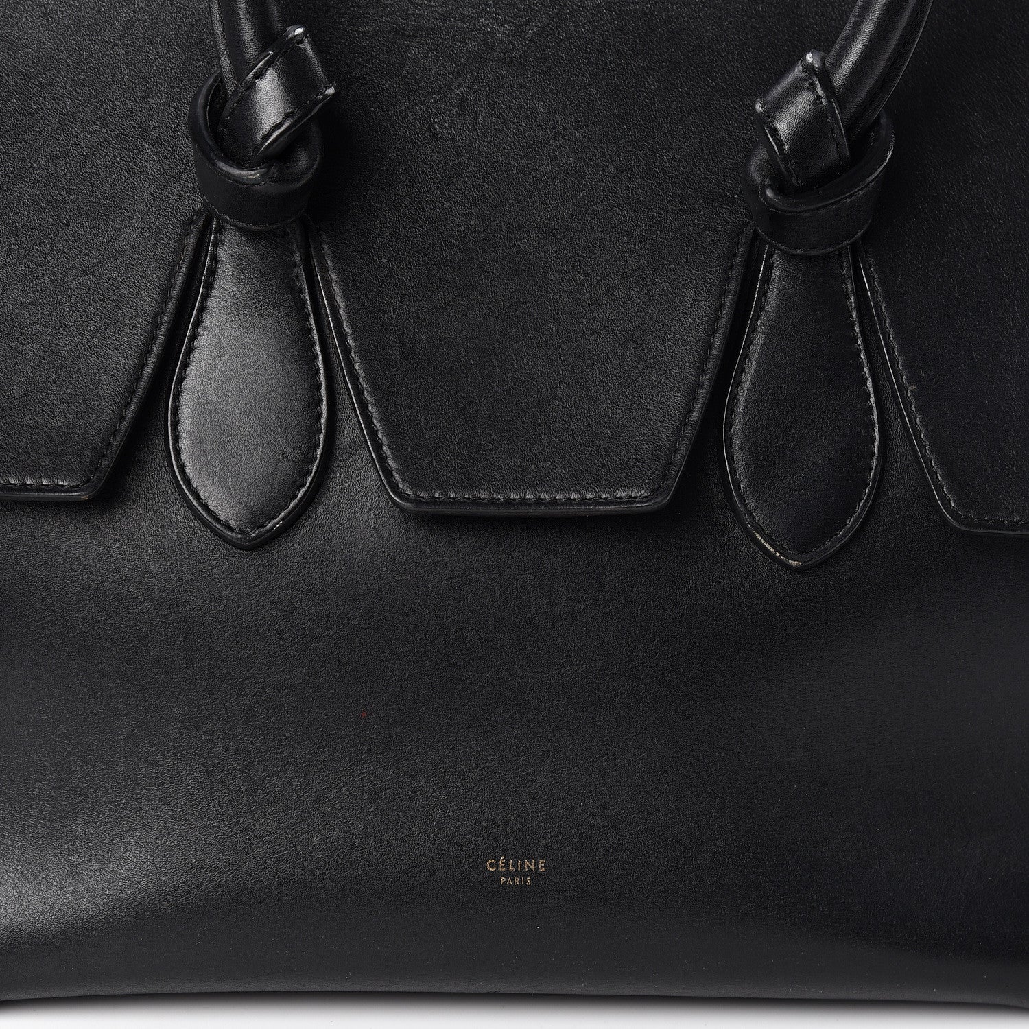 Celine Smooth Calfskin Small Tie Knot Tote Black 14 of 14