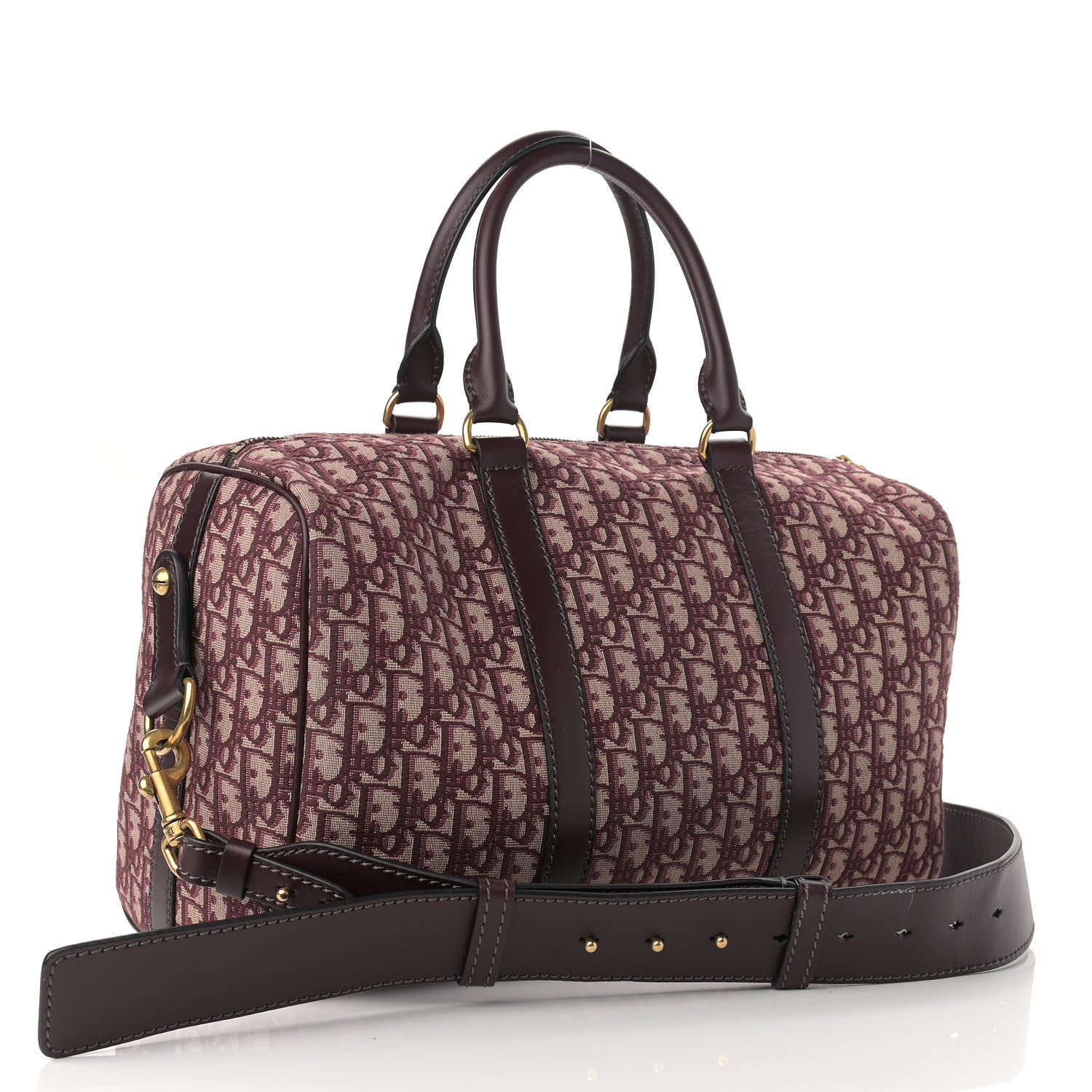Christian Dior Oblique Boston Bag Bordeaux 3 of 11