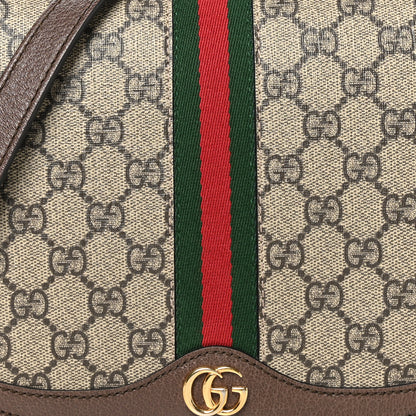 Gucci GG Supreme Monogram Web Small Ophidia Flap Messenger Bag Brown 8 of 11