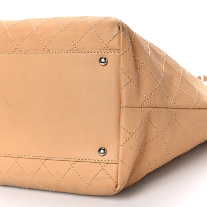 Chanel Calfskin Stitched Large Shopping Tote Beige 9 of 11