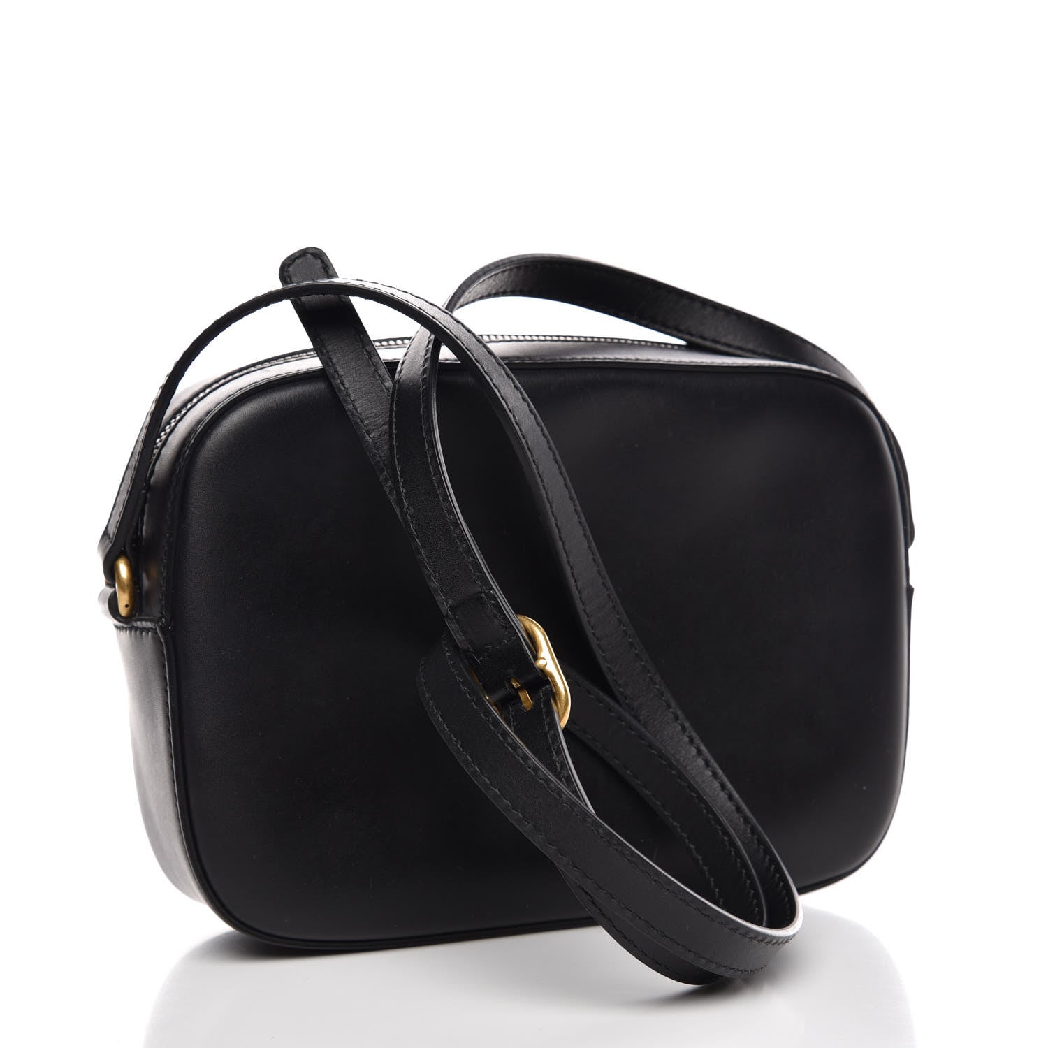 Gucci Calfskin Web Small Webby Bee Shoulder Bag Black 3 of 7