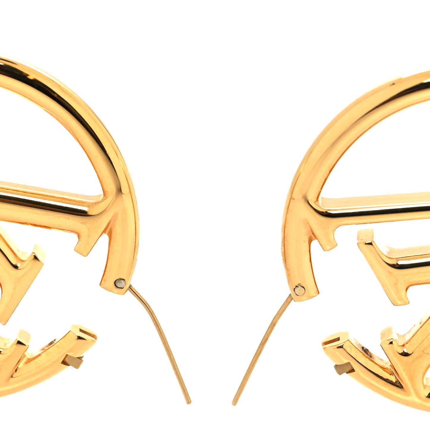 Metal Louise Hoop Earrings Gold