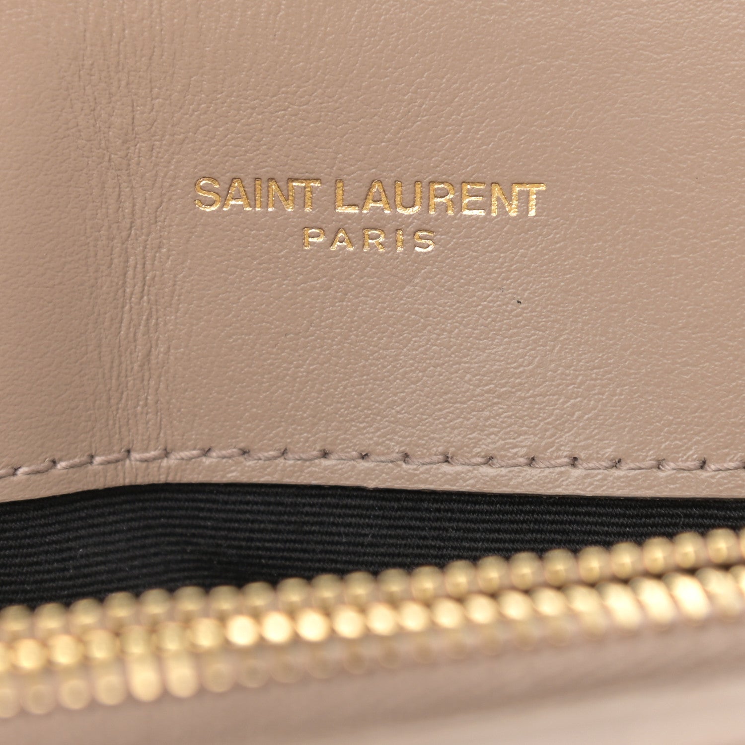 Saint Laurent Calfskin Y Quilted Monogram Medium Loulou Chain Satchel Dark Beige 7 of 11