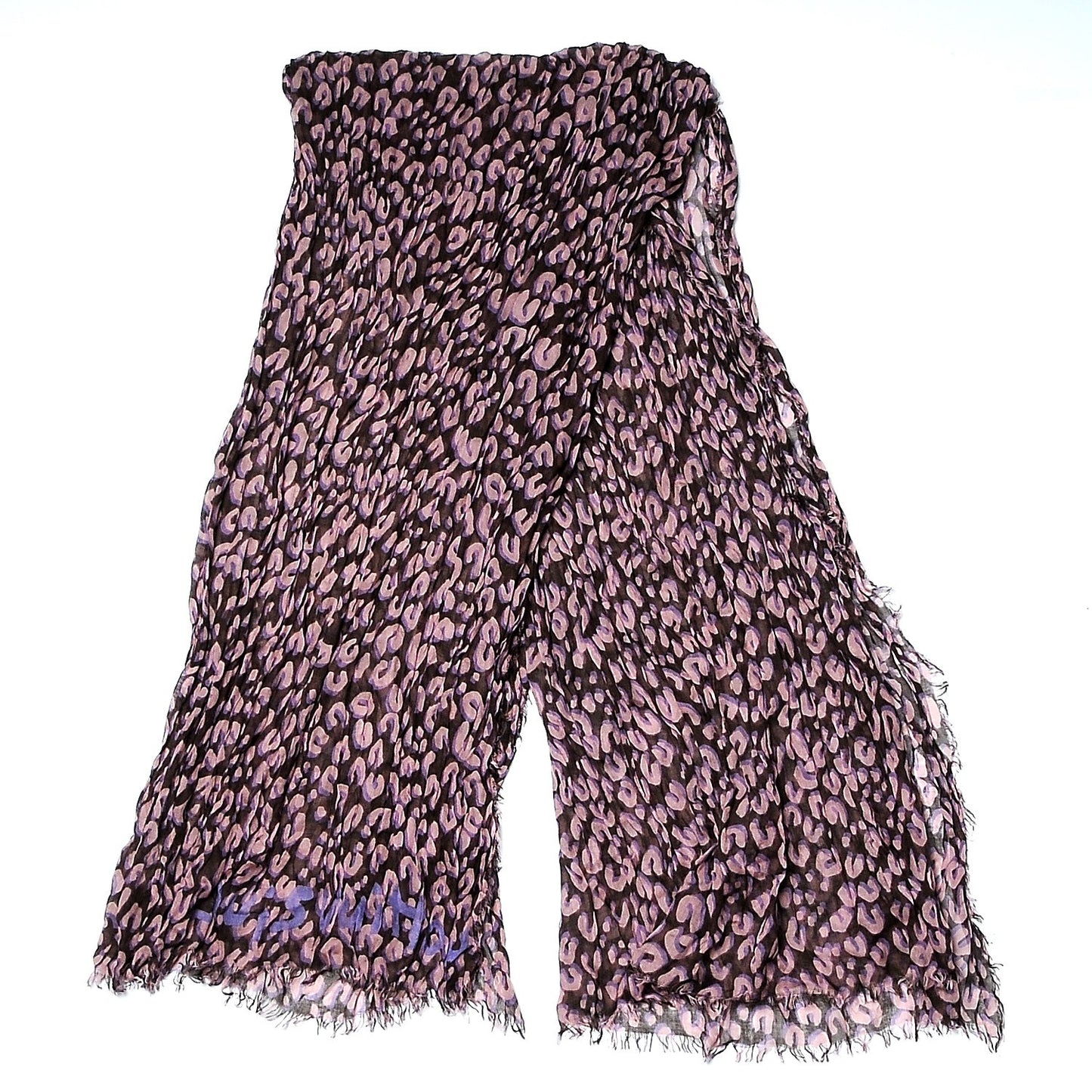 Cashmere Silk Leopard Etole Stole Mauve