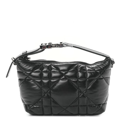 Christian Dior Calfskin Macrocannage Small Diortravel Nomad Pouch Black 1 of 9