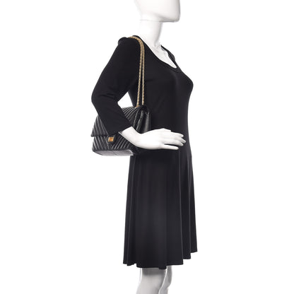 Chanel Aged Calfskin Chevron Quilted 2.55 Reissue 226 Flap Black 2 of 10
