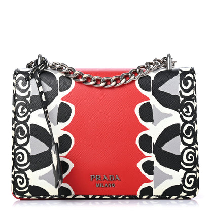 Prada Saffiano Soft Calfskin Chain Crossbody Bag Lacca Black 1 of 4