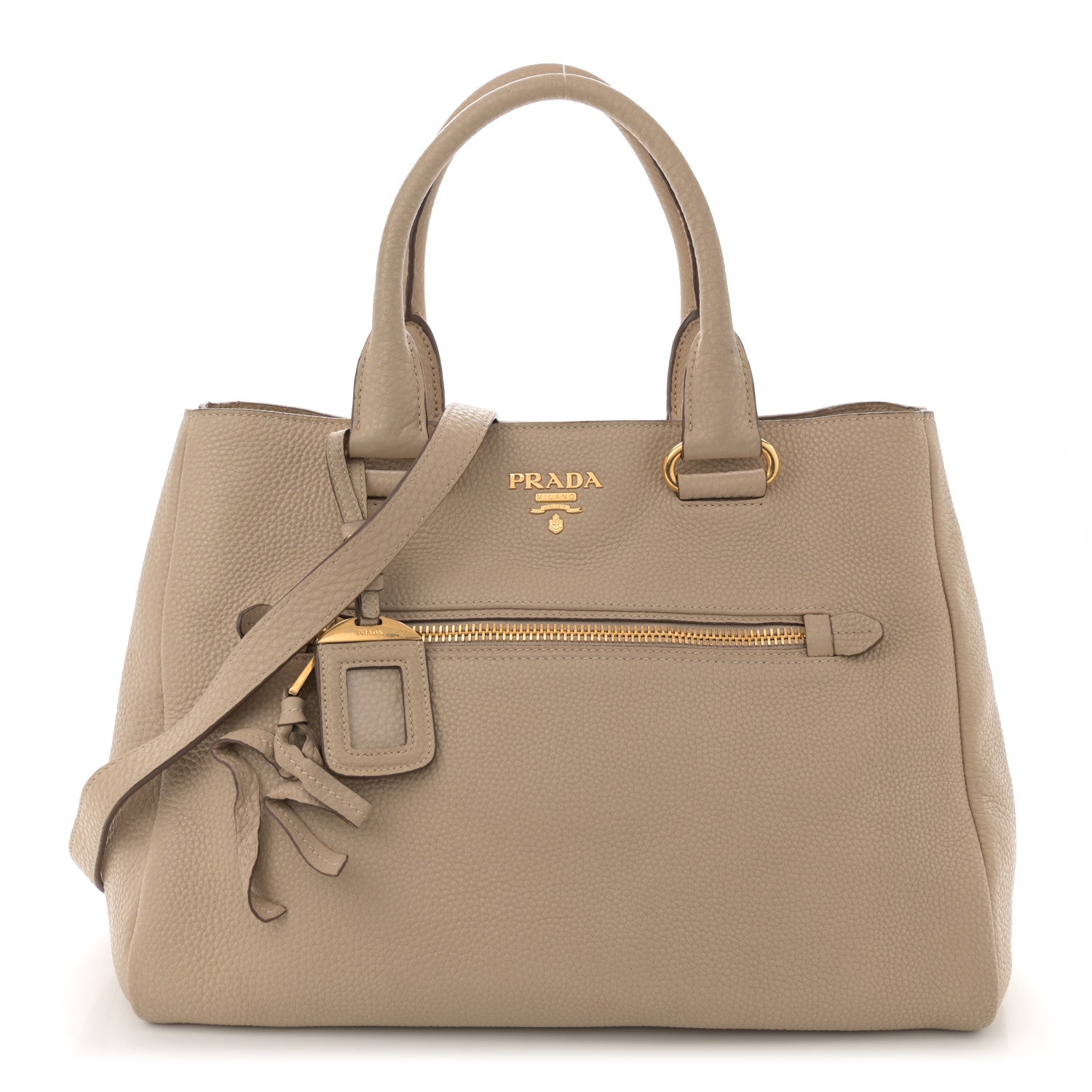 Prada Vitello Daino Tote Sabbia 1 of 14