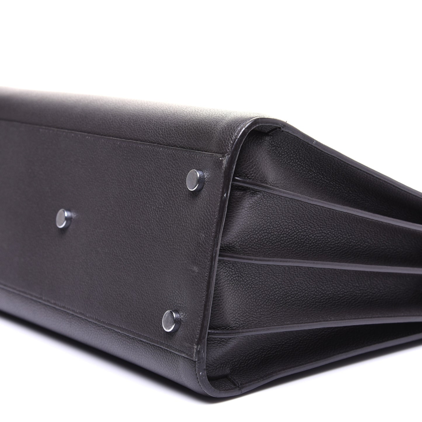 Grained Calfskin Small Sac De Jour Coal