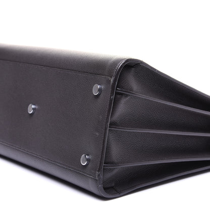 Saint Laurent Grained Calfskin Small Sac De Jour Coal 7 of 11