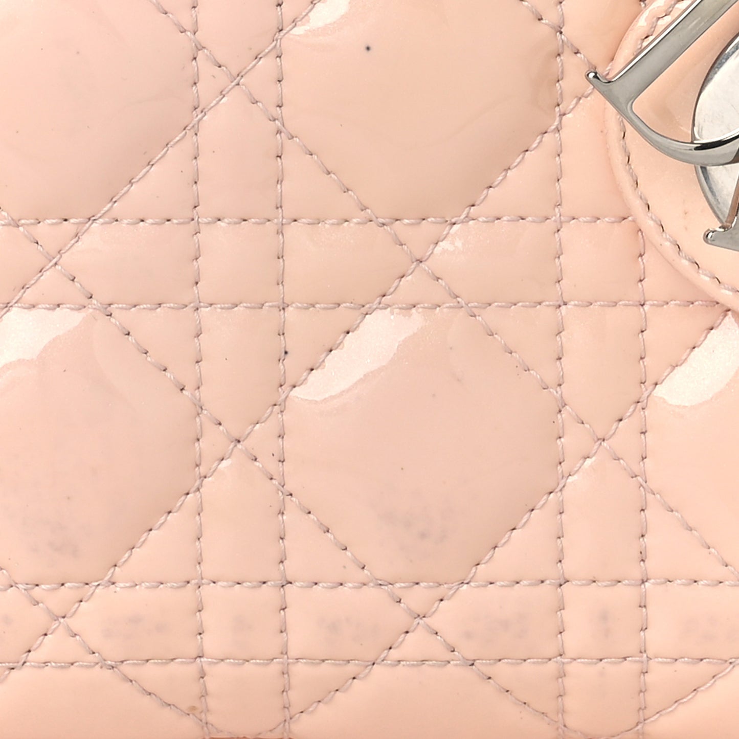 Patent Cannage Mini Lady Dior Pale Pink