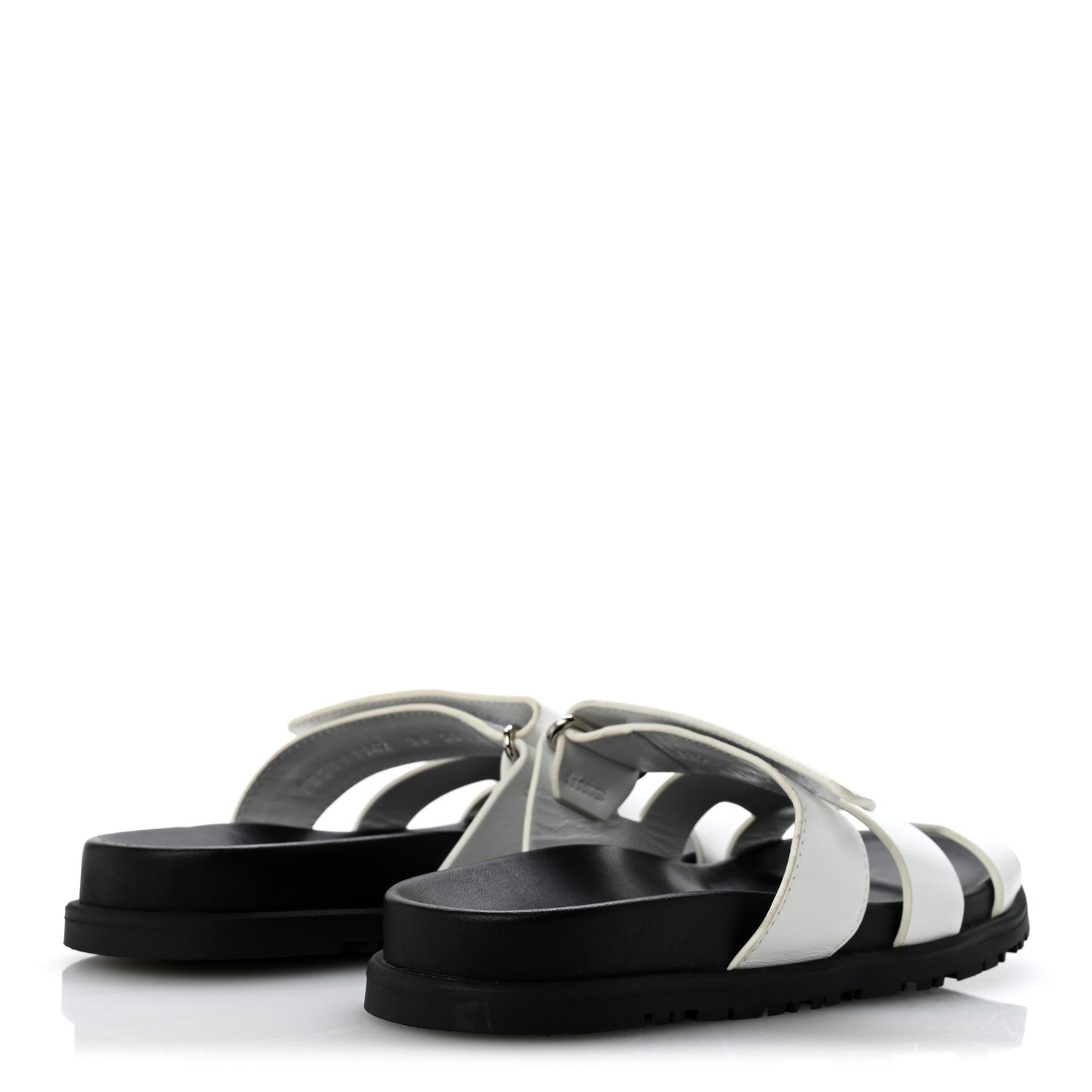 Hermes Calfskin Womens Chypre Sandals 36 White 5 of 10