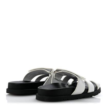 Hermes Calfskin Womens Chypre Sandals 36 White 5 of 10