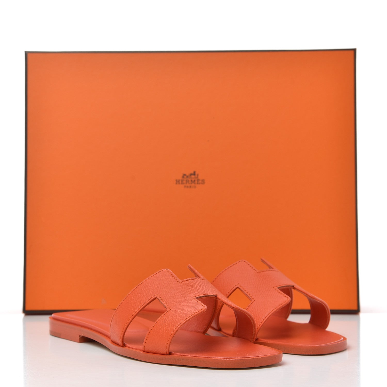 Hermes Epsom Oran Sandals 35 Orange Poppy 9 of 9