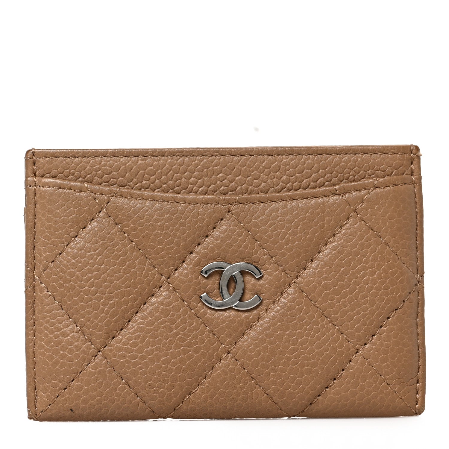 Chanel Caviar Quilted Card Holder Beige 1 of 7