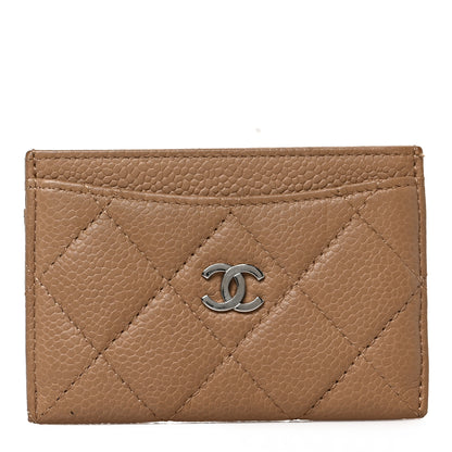 Chanel Caviar Quilted Card Holder Beige 1 of 7