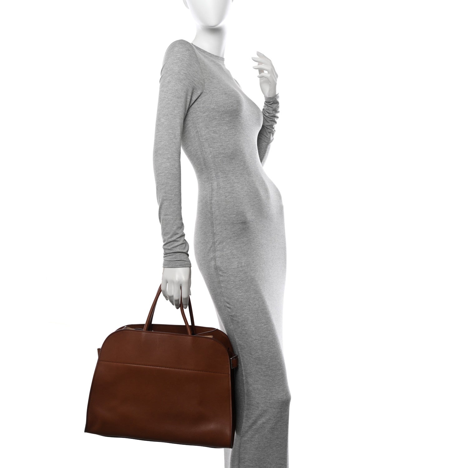 The Row Polished Saddle Calfskin Soft Margaux 15 Cuir 2 of 12
