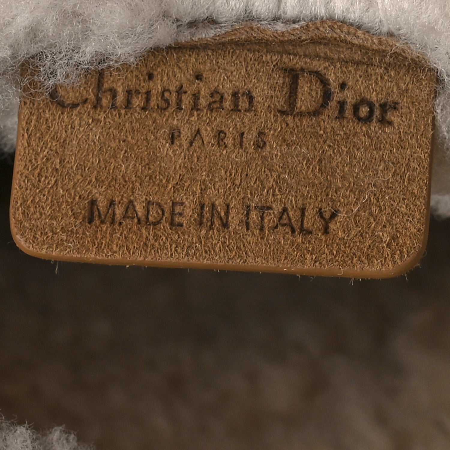 Christian Dior Shearling Saddle Bag Camel 7 of 10