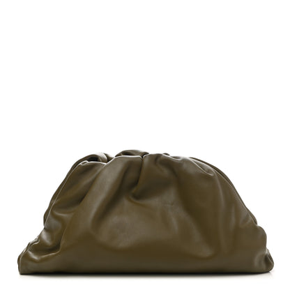 Bottega Veneta Smooth Butter Calf The Pouch Oversized Clutch Kaki Fondent 1 of 7